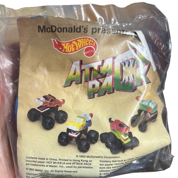 Toys | Vintage 1993 Mattel Hot Wheels Attack Pack Monster Car Mcdonalds ...